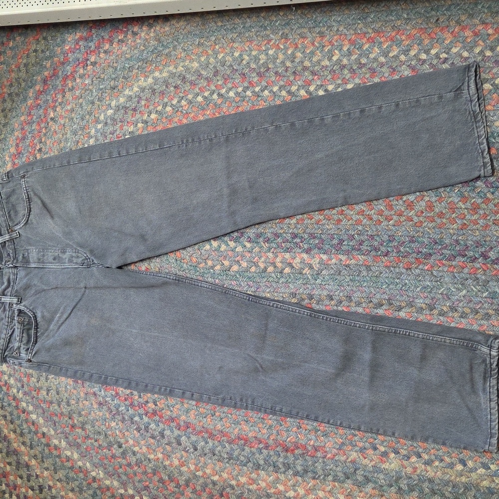 Men's Vintage 80s 501 Levi's Jeans 34x34 Gray Denim - Picture 4 of 9